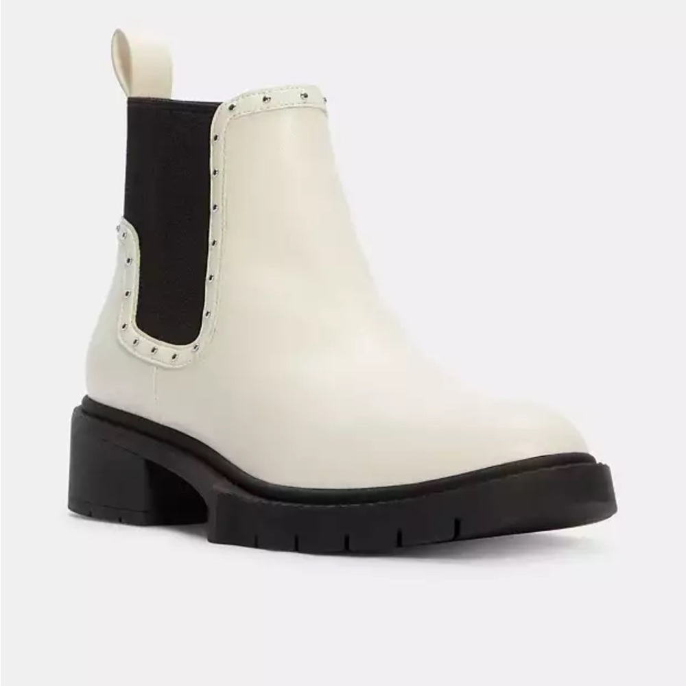 Coach Ankle Boots White Black Sole